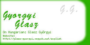 gyorgyi glasz business card
